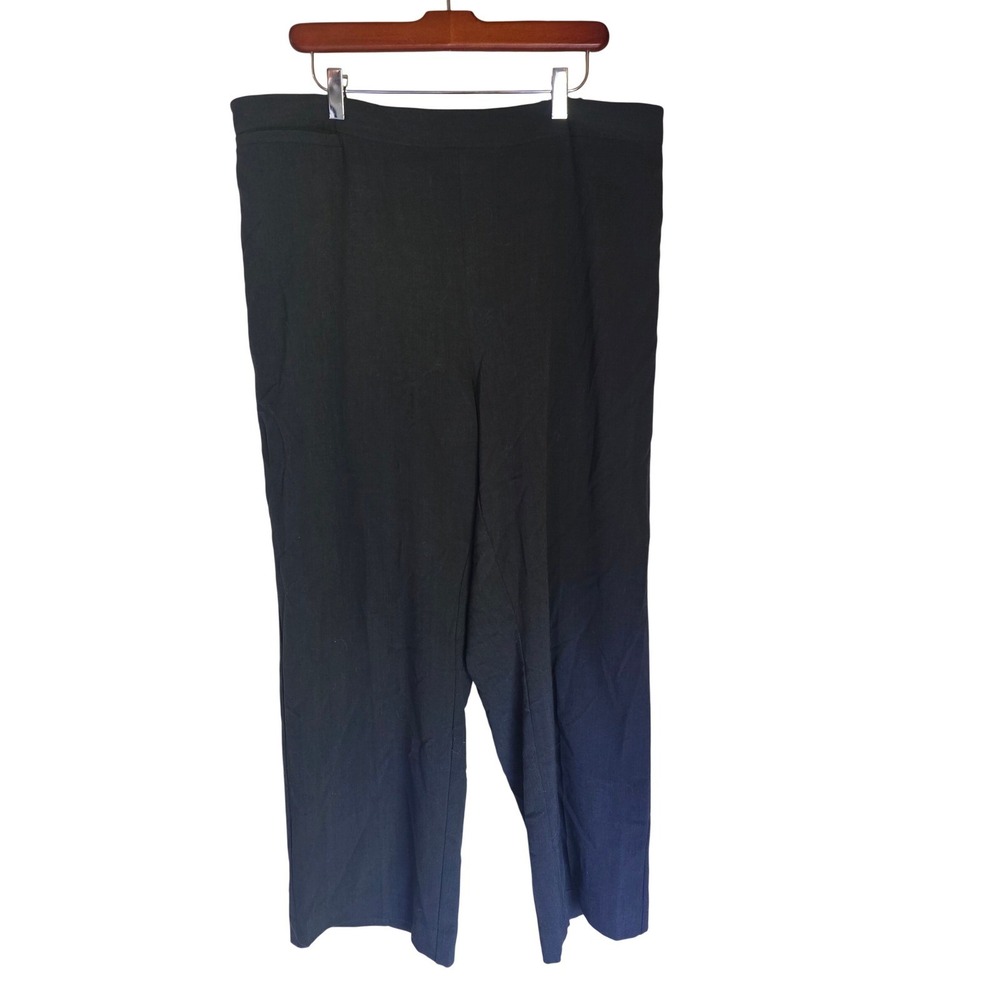 Catherines Black Plus Size 1XWP 18/20WP Dress Pants Elastic Back Petite Trousers